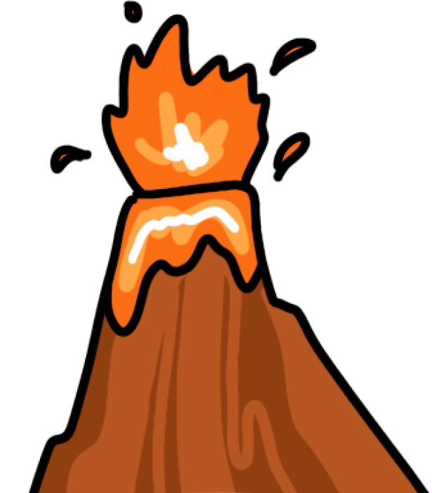 Volcano erupting